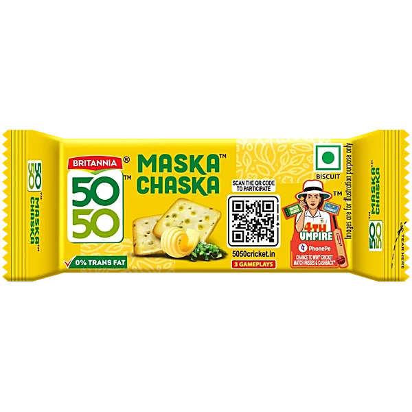 Britannia 50 50 Maska Chaska Biscuits 38 g