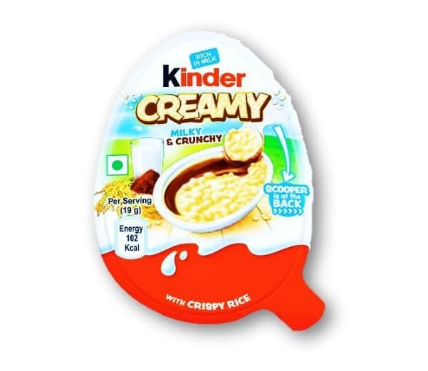 KINDER CREAMY MILKY & CRUNCHY WITH CRISPY RICE 19G
